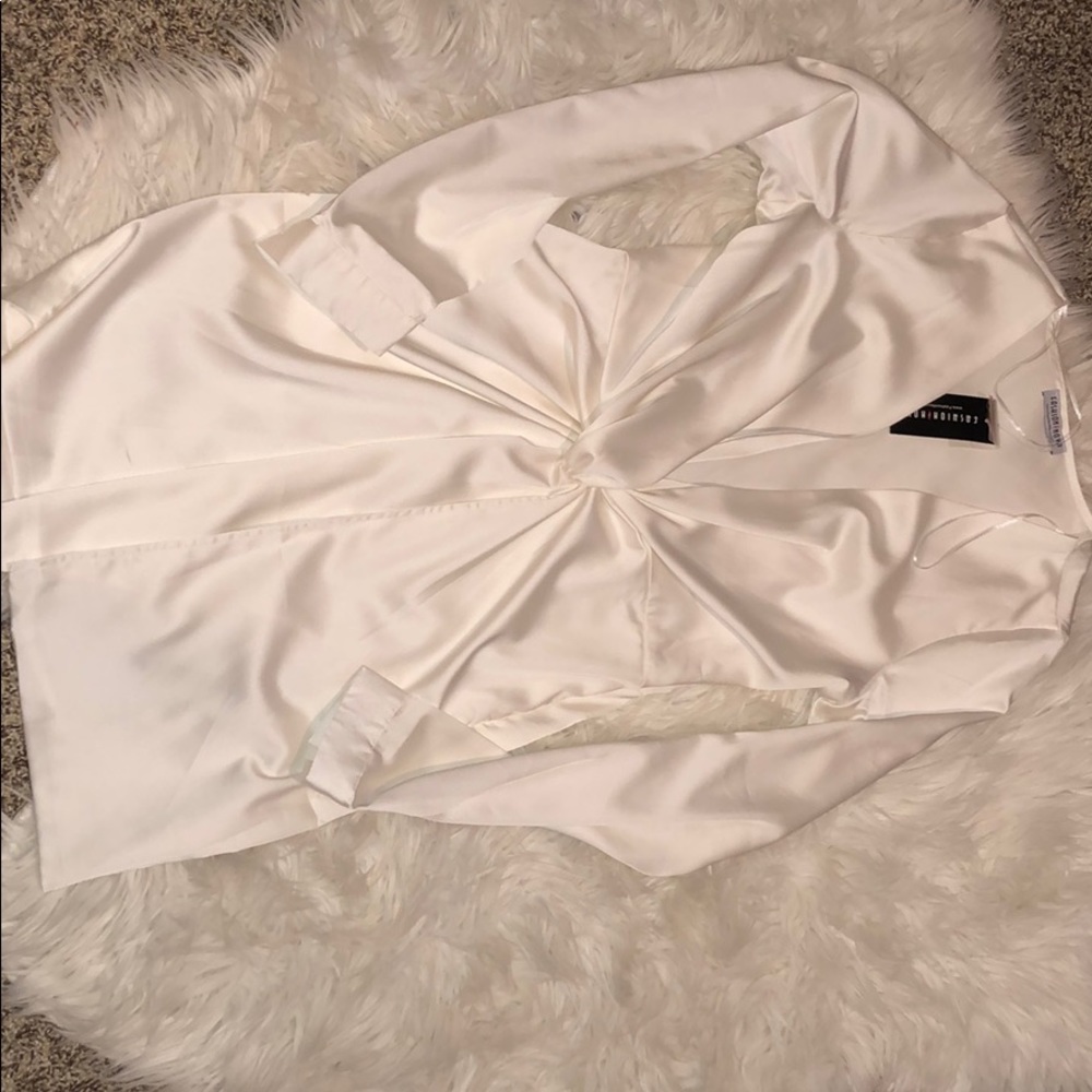 White satin dress